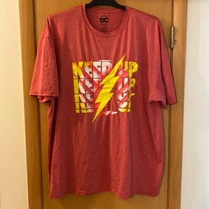 Flash DC Comics Keep Up Lightning Bolt Graphic Tee T-Shirt Red Size 3XLT Tall